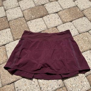 Maroon Lululemon Tennis Skirt